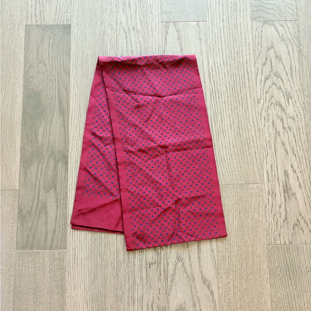 J. Crew Burgundy Silk Scarf